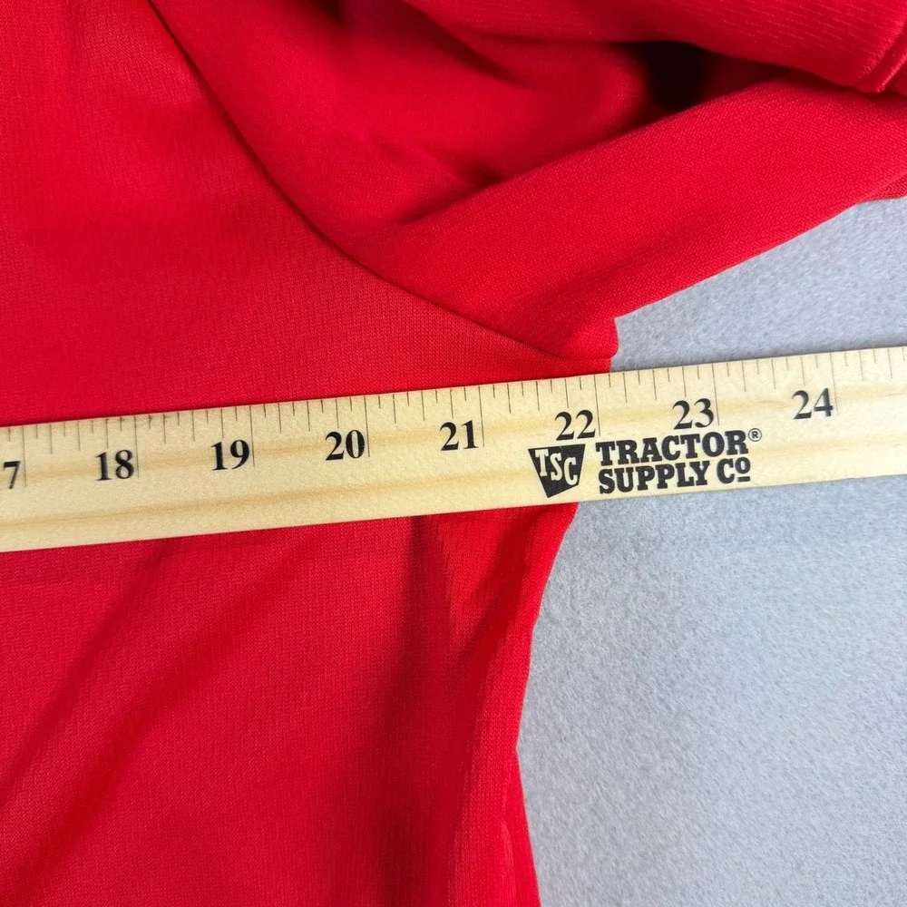 Adidas Mens Red Performance Logo Hoodie Sweatshirt Size Large RN 88387 CA 40312